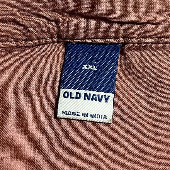 OLD NAVY Dark Pink Long-Sleeve Embroidered Button Up Blouse‎ size XXL - Picture 3 of 6